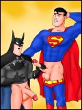 Batman Sucks Superman's Cock