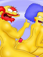 Nasty Marge Simpson getting fucked