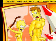 Naked Lisa and Skinner