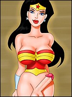 Naked Wonder Woman with dick